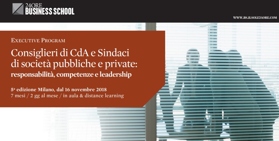 Executive Master – Consiglieri di Cda e Sindaci di società pubbliche e private