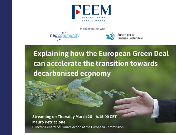 WEBINAR – Explaining how the European Green Deal can accelerate the transition towards a decarbonised economy