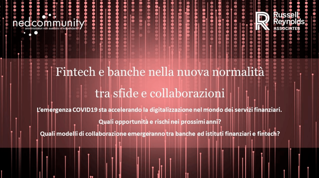 WEBINAR – Fintech e banche nella nuova normalità tra sfide e collaborazioni – 4 Giugno 2020
