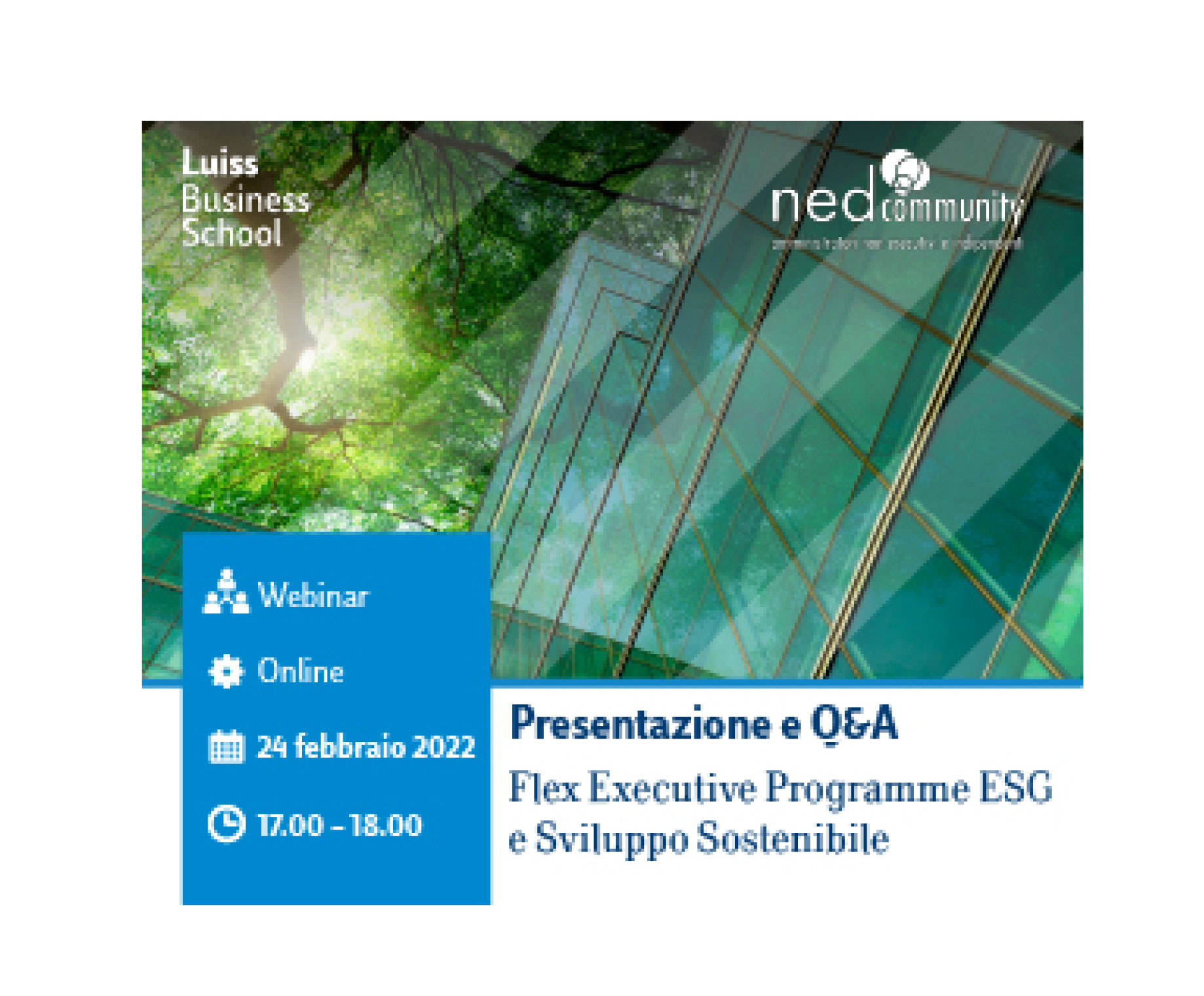 LUISS & Nedcommunity – “Flex Executive Programme in ESG e Sviluppo Sostenibile” 2022